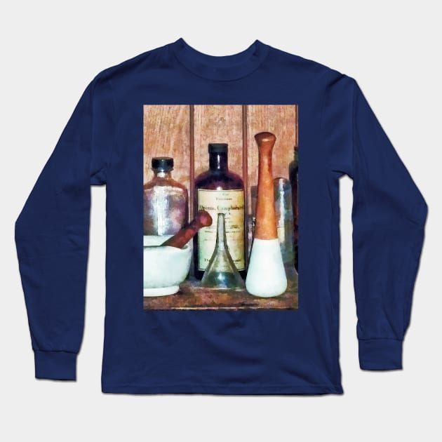 Pharmacists - Mortar and Pestle and Pestle Long Sleeve T-Shirt by SusanSavad